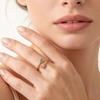 Stainless Steel Round Zircon Ring for Women Gold Color Adjustable Geometric Rings Dainty Jewelry Gift