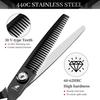 6.0" Napson 440C Hairdressing Scissors Set: Straight, Serrated & Thinning for Salon Use