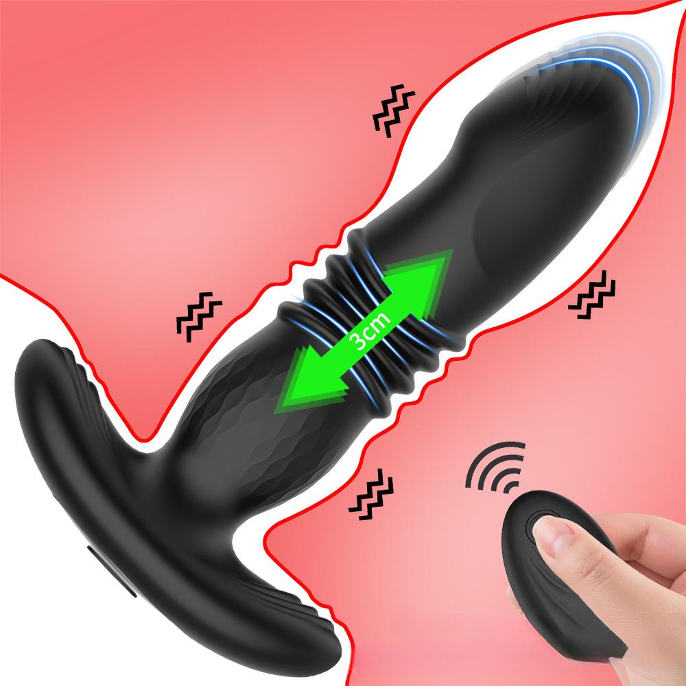 Remote Control Vibrating Anal Plug - Adjustable Wearable Adult Toy for Men & Women