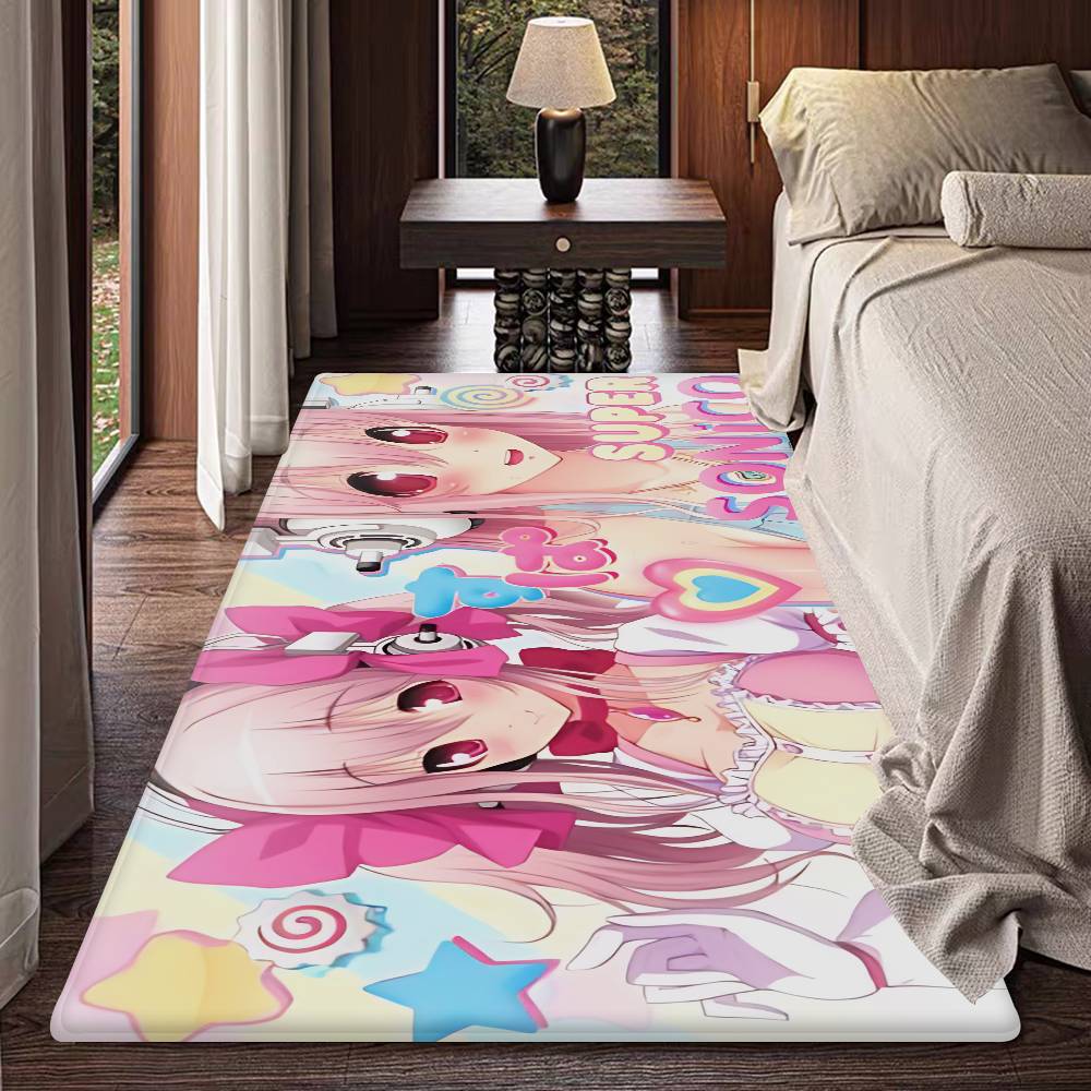 Super Sonico Manga Room Mats Washable Non-Slip Living Room Sofa Chairs Area Mat Kitchen Alfombra
