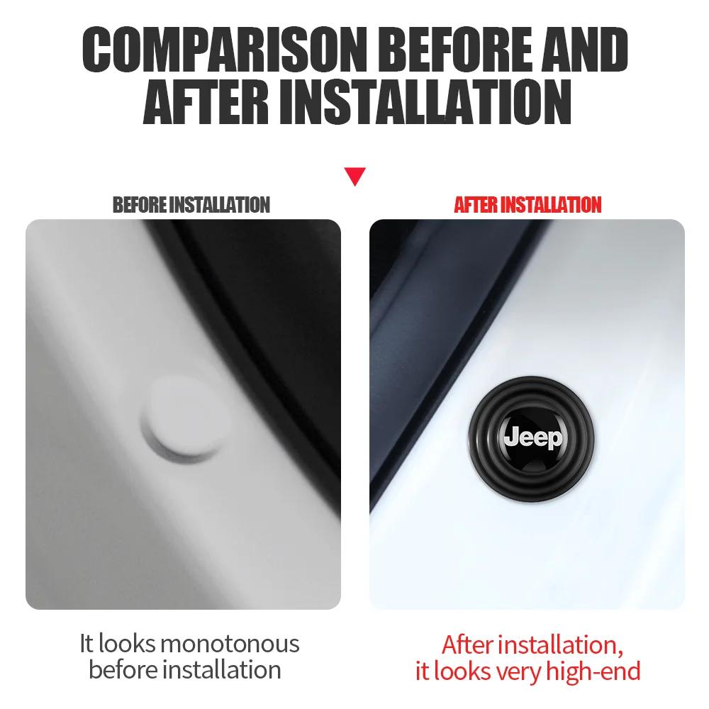 Für Jeep Autotür Stoßdämpfer Dichtung Puffer Kollisionsschutz Silikon Aufkleber Für Jeep Renegade Compass Grand Cherokee Wrang