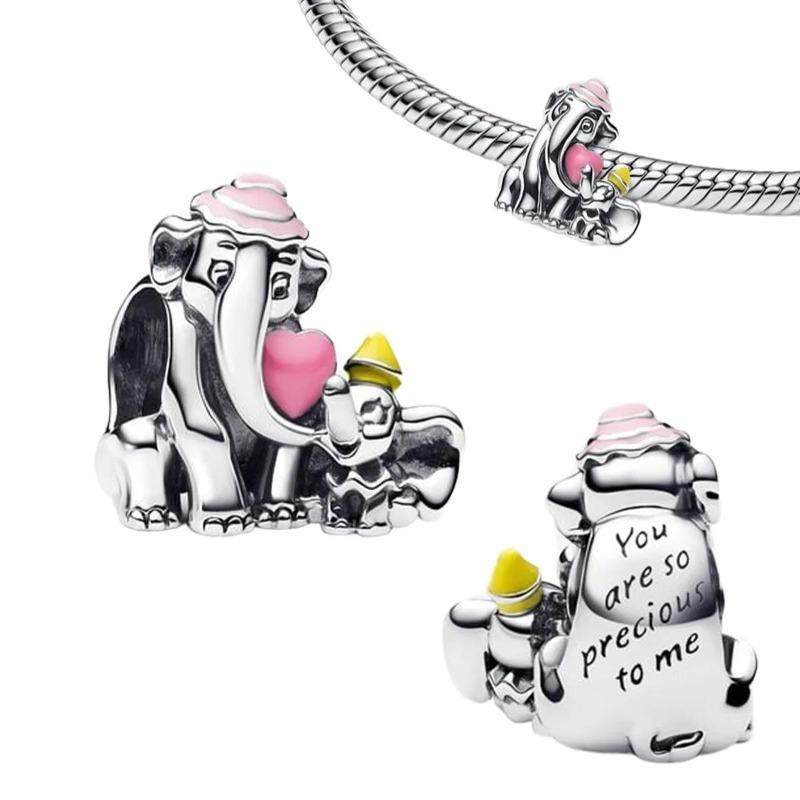 Ny Koppar Rosa Blomster Hängande Berlock Fjäril Hjärta Blomma Ros Fågel Pärla För Halsband Diy Armband Fint Smycke