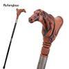 Red Resin Horse Head Animal Fashion Walking Stick Decorative Cospaly Vintage Party Fashionable Walking Cane Crosier 94cm