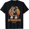 Retro Miniature Schnauzer Dad Funny Vintage Dog Lovers T-Shirt