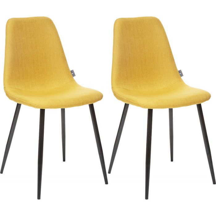 Lot de 2 chaises style scandinave Tyka Atmosphera - Jaune