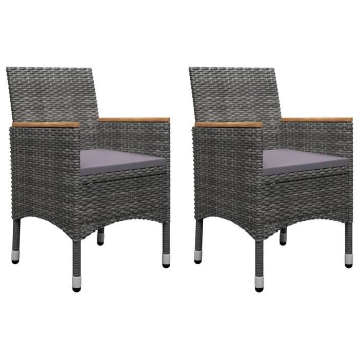 Maison Exclusive - Ensemble à manger de jardin 3 pcs Gris