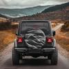 Minimalist Wave Tire Cover Black Gray Spare Wheel Protector for SUV Trailer Universal Fit