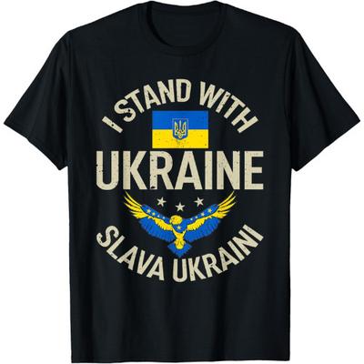 Maglietta Sostieni l'Ucraina Slava Ukraini Supporto alla Libertà T-Shirt Unisex