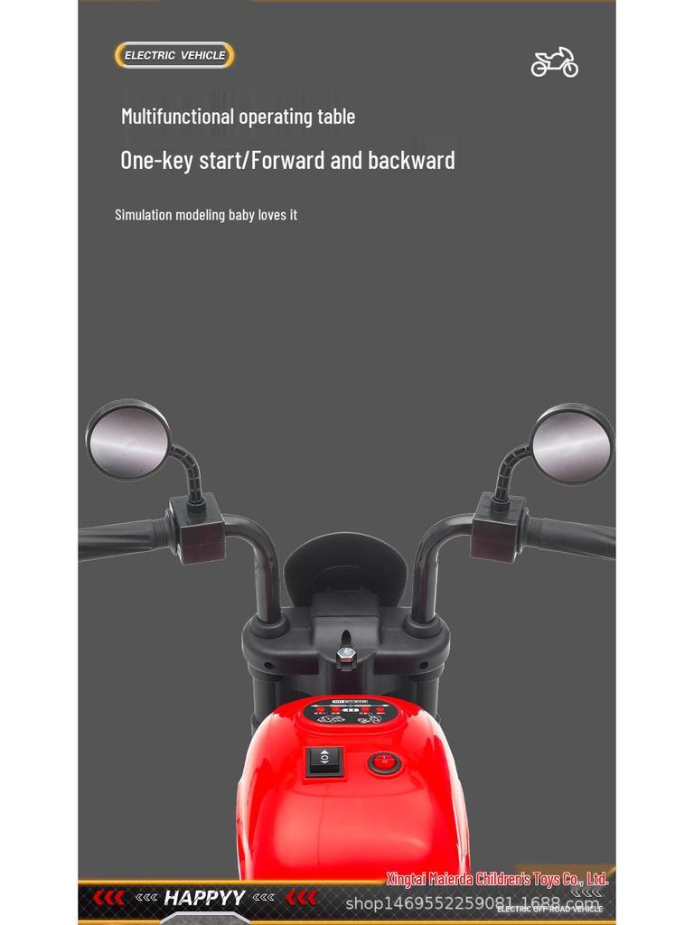 Manufacturer's New Rechargeable Kids' Electric Tricycle: Rideable Toy Car for Boys & Girls