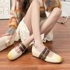 Grape mother spring new polished Mary Jane shoes women's French inner height increase double row one word with flat single shoes women