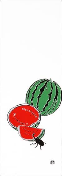 

Dyeing Anbo Hand Towel Authentic Dyed Cotton Tokuoka Made in Japan 35cm x 100cm Delicious Watermelon 100%