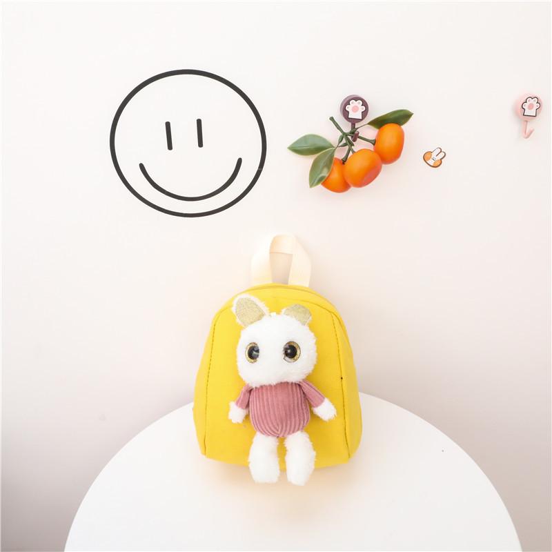 Cute White Belt Pants Cow Rabbit Cat Plush Toy Decoration Children Backpack