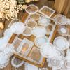 30PCS White Lace Stationery Stickers Decorative Phone Case Cute DIY Stickers for Diary Girls Art Craft Scrapbooking Card
