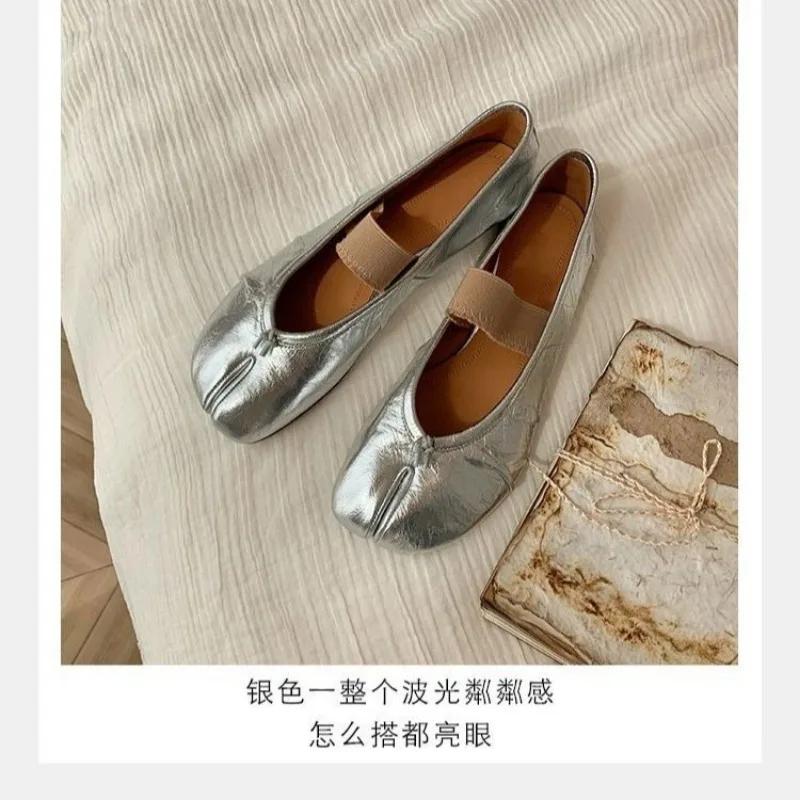 Модные новые модные полутапочки женские с круглым носком однотонные туфли на плоской — фото 5