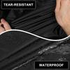 Motoforti Waterproof Outdoor Full Car Cover with Zipper for Fiat 500X 2015- Black