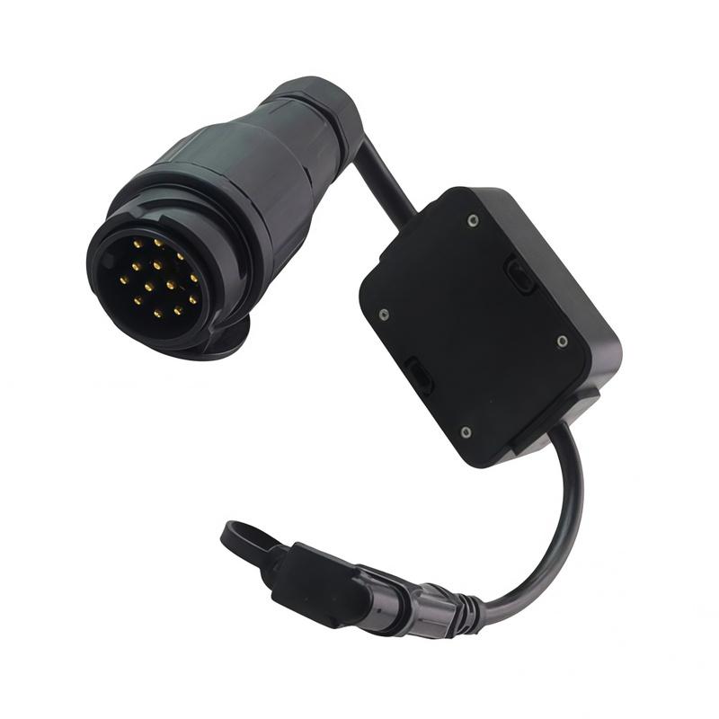 European 13 Pin To FOR AMERICAN 4 Pin Trailer Connector Adapter With Brake Connector Trailer Light Electrical Converter