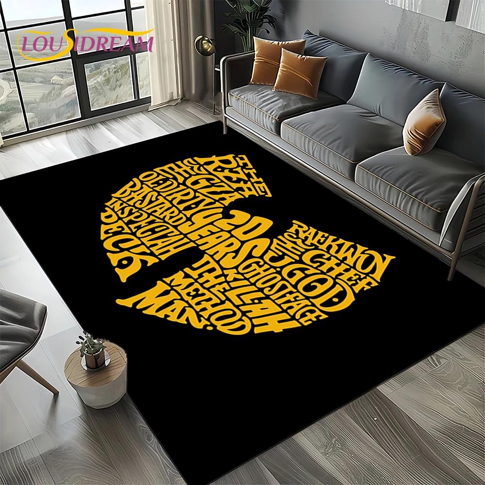 3D Wu T-TANG Clans Hip Hop Sign Rap Carpet Rug for Bedroom Living Room Home Sofa Decoration,Children Play Large Decor Floor Mat
