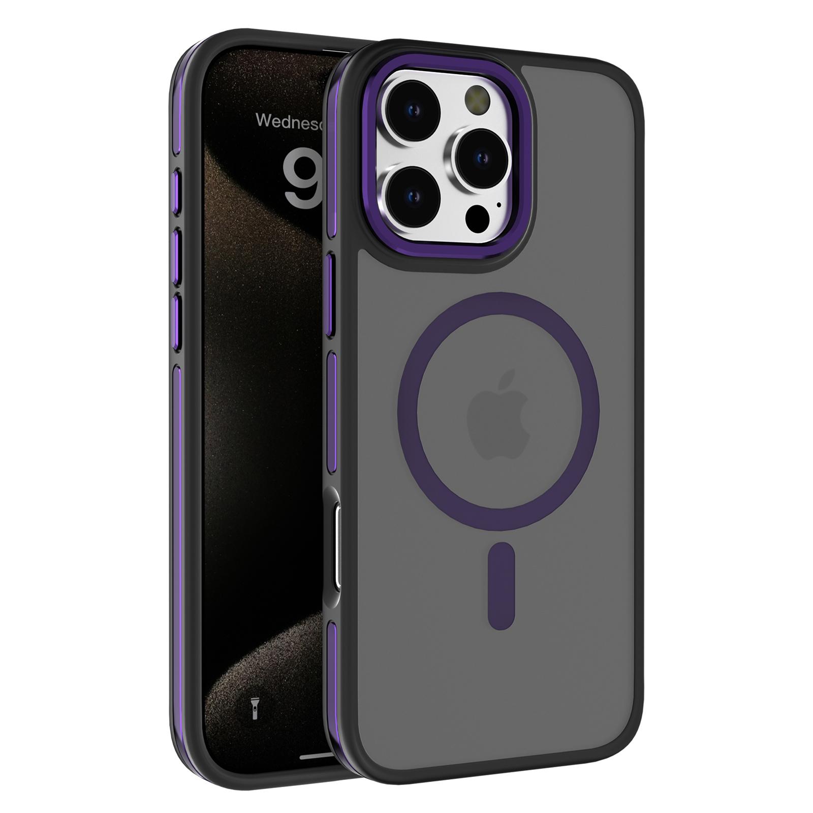 

C1 Series For iPhone 13 Pro Case Matte TPU+PC Anti-Scratch Phone Cover Compatible with MagSafe Dark Purple
