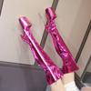Fashion FHC 20CM Metal Heel,Women Thigh High Boots,Fetish Stage Pole Dance Shoes,Shiny Leather,Long Botas,Big Size 35-50,Custom Colors