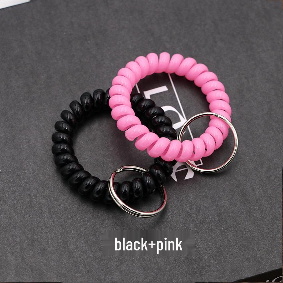 Minimalist Spring Coil Bracelet Keyring & Hair Tie