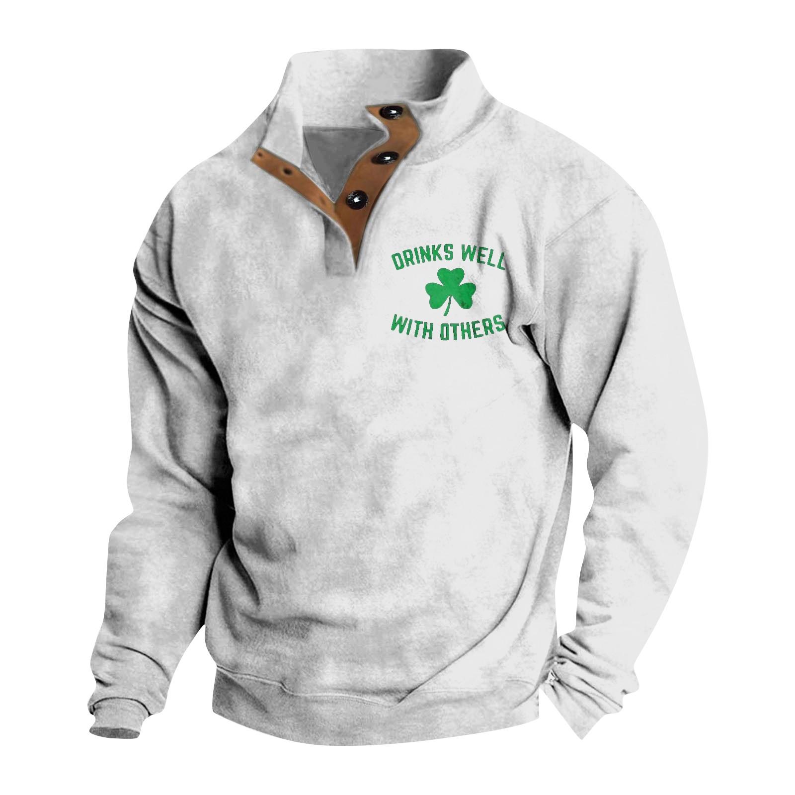 

Весенне-осенняя мужская толстовка с воротником-стойкой на открытом воздухе, повседневные свитера, топы L