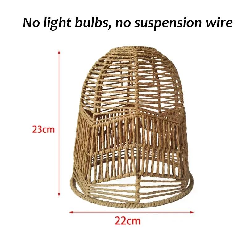 Vine Woven Chandelier Led Suspended Sunshade Light Multifunctional Restaurant Bar Decoration Lamp Lighting for Living Room