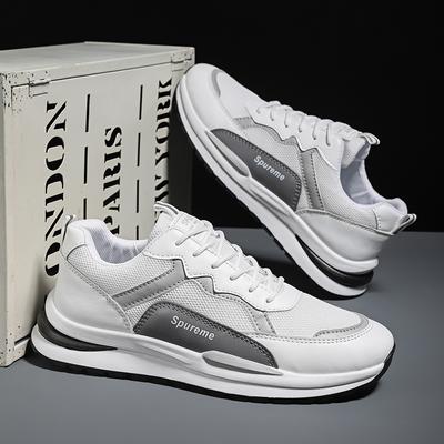 Herren Sportliche Freizeit Schuhe Atmungsaktives Mesh Vielseitig Student Trendige Schuhe Bequem Alleskönner Flach Schnürung Tennisschuhe