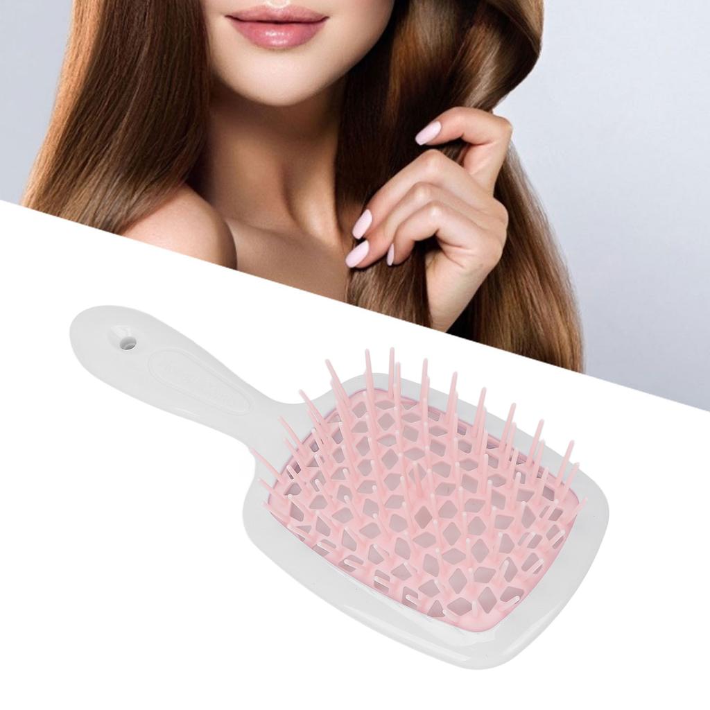 Detangling Massage Hair Comb Massage Head Honeycomb Brush Wet Hair Brush for Styling Blow Drying CombingPink