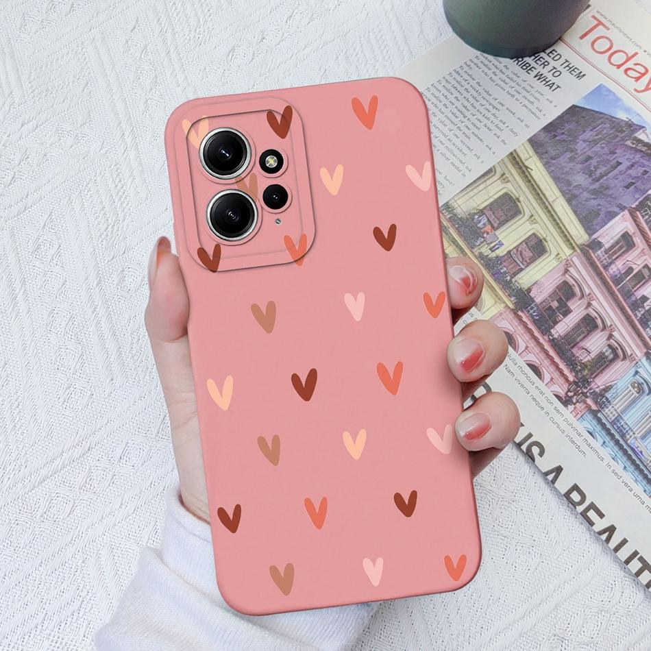 Case For Xiaomi Redmi Note 12 12S 4G 5G Patterned Full Protection Soft Liquid Silicone Cartoon Cover For Redmi Note 12 S Funda