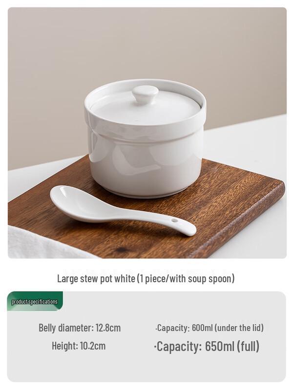 Белая керамическая кастрюля для тушения Zhao Ran пищевого качества