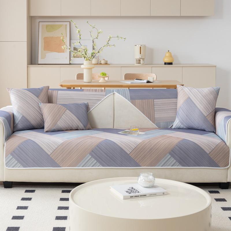 Artificial Silk Sofa Cushion Summer New Cartoon Cool Non-slip Sofa Cover Summer Sofa Mat Cushion