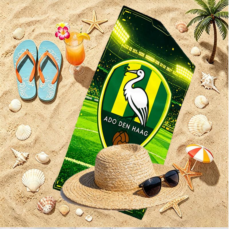 ADO Den Haag Print Beach Towel, Versatile Lightweight Absorbent Beach Towel for Pool Surf Yoga Bathroom, Perfect Birthday Holiday Gift