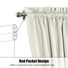 2 Panel French Door Curtains With Rod Pocket Tieback Indoor Sun Blocking Privacy Grommet Curtains Thermal Blackout Curtain for Window Kitchen Patio
