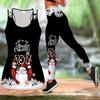 Christmas Festival Print Yoga Outfit for Women Fashion Workout Leggings Fitness Sports Casual Yoga Set Sports Suit