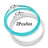 2Pcs/Lot Vintage Jewelry Leather Chain Bracelets Fit DIY Handmade Beads Charms Bracelet Couples Pulsera Jewelry For Women Men