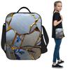 Kintsugi Lunch Bags Insulated Bento Box Portable Lunch Tote Leakproof Picnic Bags Cooler Bag for Woman Kids School