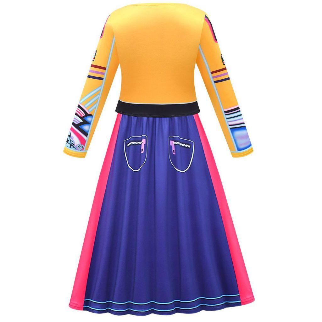 Kids Girls Anime Cartoon K-Pop Rumi Print T-shirt Skirt Bag Cloak Set Outfit Christmas Role Play Halloween Cosplay Costumes