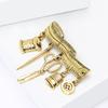 Vintage Tailor Scissors Brooch Pins Tailor Tape Tulers Tools Badge Jewelry Accessory