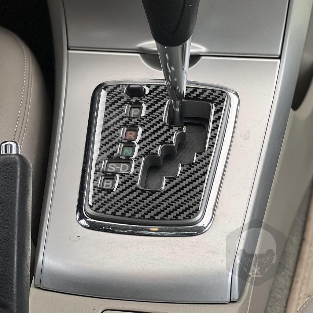 Real Premium Carbon Fiber Car Center Console Gear Shifter Transmission Panel Cover Sticker Auto Interior Accessories Compatible with Toyota Corolla