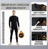 XiXiV Warm Sports Underwear Set and Compression Long Sleeve Shirt with High Neck and Tights Perfect for Outdoor and Mountaineering Size L Men's