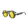 Vintage Punk Round Circle Sunglasses Colored Lenses Glasses Men Women Retro Plastic Frame Polarized Sunglasses Eyewear
