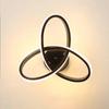 Modern LED Wall Lamp Trefoil Black White Ceiling Light For Bedroom Bedside Living Room Corridor Checkroom Decor Lighting Fixture