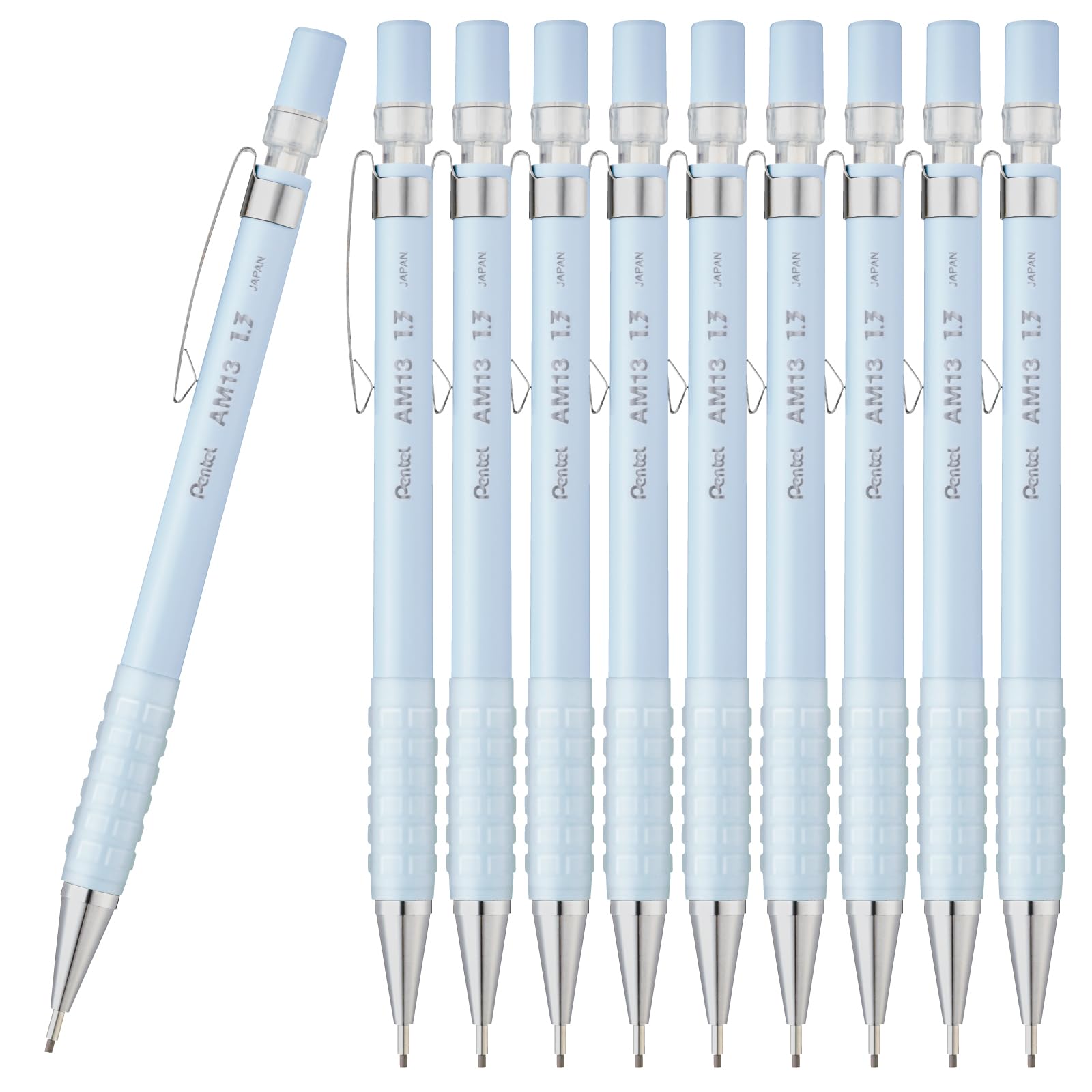 

Pentel Mechanical Pencil AMAIN Sharp Milk Blue 10 Pieces 1.3mm AM13-S(10)