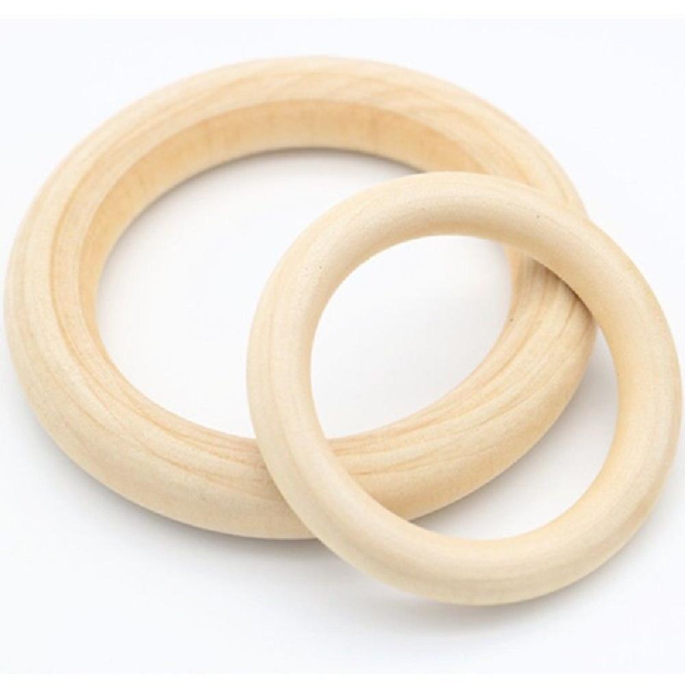 Niedokończone Drewniane Kółko do Ozdób Łączniki Zawieszka Ręcznie Robiona Biżuteria DIY Drewniane Kółko Ręcznie Robione Akcesoria