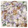 Handheld Notebook Purple Floral Sticker