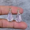 Pink Kunzite Gemstone Handmade 925 Sterling Silver Jewelry Earring 1.58" M-370