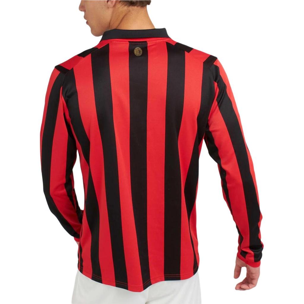 Puma Color Block Striped Comfortable Soccer Shirt Casual Moisture-Wicking Quick-Dry Long Sleeve T-Shirt AC Milan 125th Anniversary Edition 77505204
