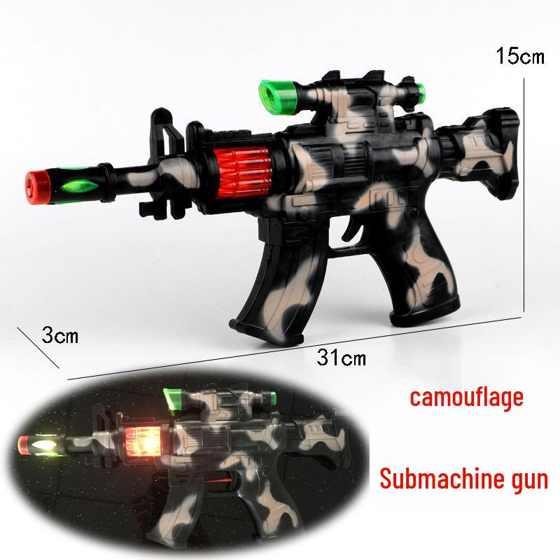 Children's Camouflage Light-Up Musical Toy Submachine Gun