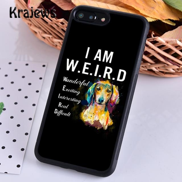 Krajews Sausage Dog Dachshund Quotes For iPhone 17 Air 16 Phone Case Cover 15 14 Plus 12 Pro Max Coque Fundas