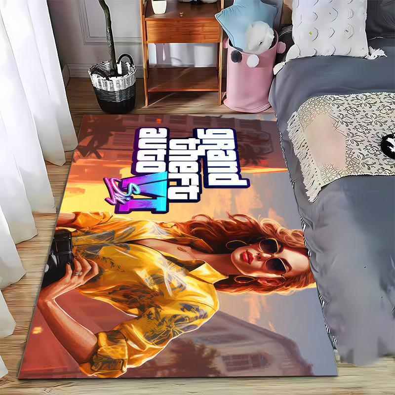 

Grand Theft Auto Blonde Beauty Printed Flannel Rug Non-Slip Suitable for Bedroom, Living Room, Children s Room Decoration 40x60cm( 15x23in )